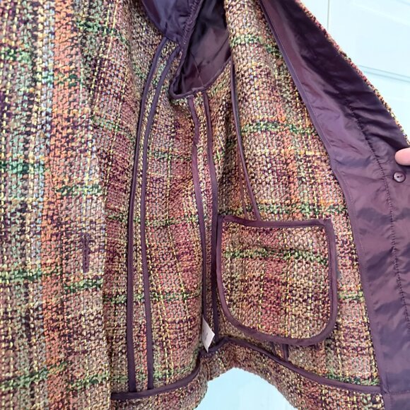 Coldwater Creek 3/4 Sleeve Tweed Blazer - Size 16 - Picture 7 of 9